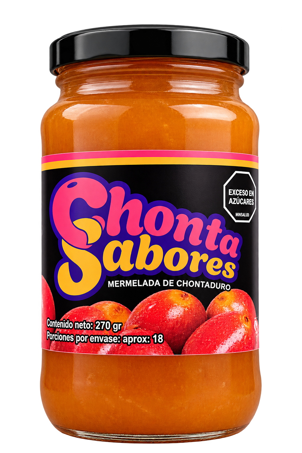 Frasco de mermelada de chontaduro